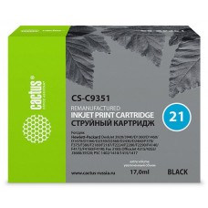 Картридж Cactus CS-C9351 №21 для HP DJ 3920/3940/PSC 1410черный